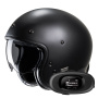 Casque jet HJC V31 Semi Flat Black + Kit bluetooth 5R Lite