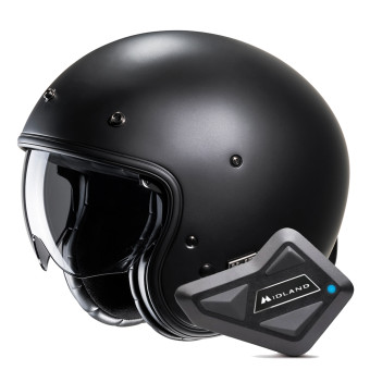 jet HJC V31 Semi Flat Black + Kit Bluetooth BT Mini