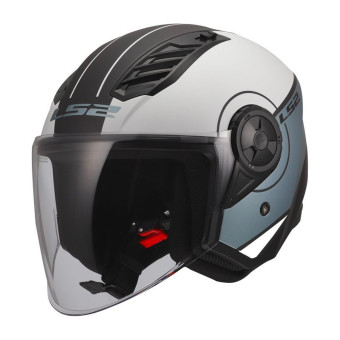 Casque jet LS2 Airflow II Cover Grey Blue OF616