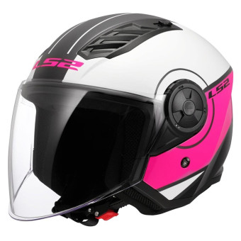jet LS2 Funda Airflow II Blanco Rosa OF616