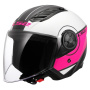 Casque jet LS2 Funda Airflow II Blanco Rosa OF616