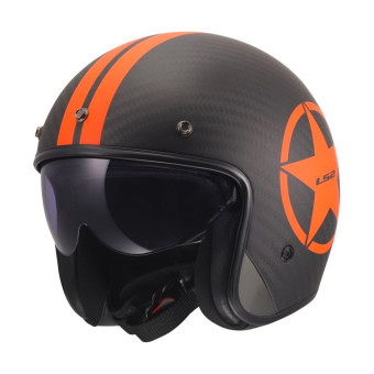 Casque jet LS2 Bob II C Star Orange OF601