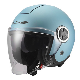 Casque jet LS2 Classy Solid Pearl Blue OF620