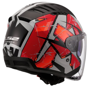 LS2 Copter II Kanji Gris claro OF600