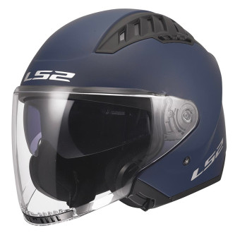 Casque jet LS2 Copter II Solid Navy Blue OF600