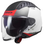 Casque jet LS2 Copter II Urbane Matt White Red OF600