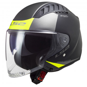 Casque jet LS2 Copter Urbane Matt Black H-V Yellow OF600 Casque jet LS2 Copter Urbane Matt Black H-V Yellow OF600