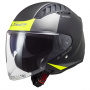 Casque jet LS2 Copter Urbane Matt Black H-V Yellow OF600