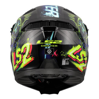 LS2 Drifter Rayz Negro Azul OF603
