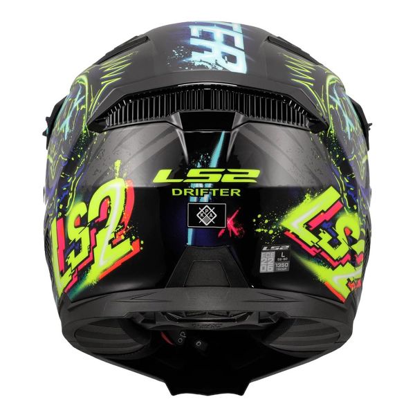 LS2 Drifter Rayz Negro Azul OF603