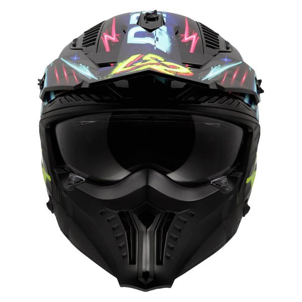 LS2 Drifter Rayz Negro Azul OF603