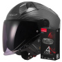 Casque jet LS2 Infinity II Matt Carbon OF603 + Kit Bluetooth 4X Cardo