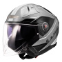 Casque jet LS2 Infinity II Veyron Grey White OF603