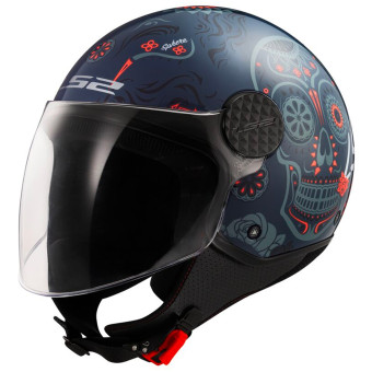 Casque jet LS2 Sphere Lux II Maxca Cobalt Orange OF558 Casque jet LS2 Sphere Lux II Maxca Cobalt Orange OF558