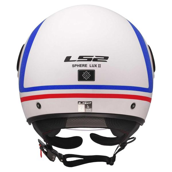 LS2 Esfera Lux II Urby Blanco Azul Rojo OF558