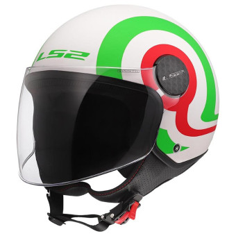 jet LS2 Esfera Lux II Urby Blanco Verde Rojo OF558