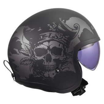 LS2 Spitfire II Willy Black Grey OF599