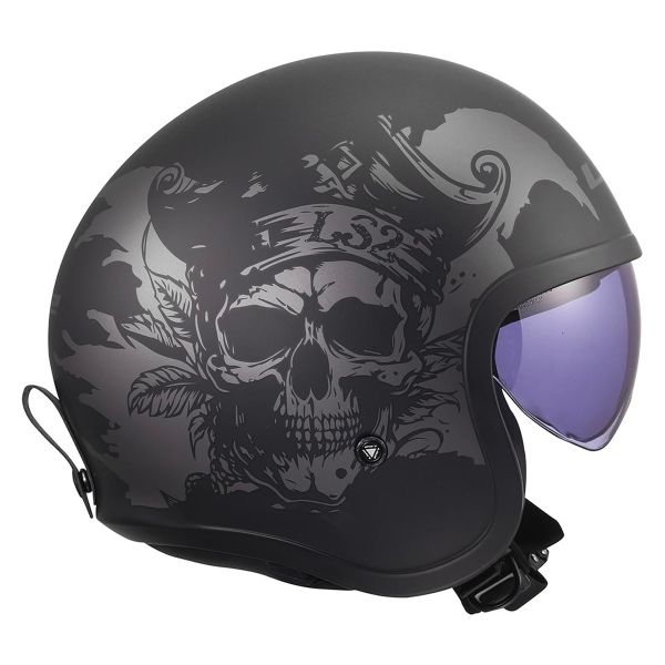 LS2 Spitfire II Willy Black Grey OF599