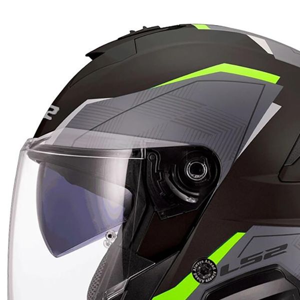 LS2 Verso II Air Negro H-Vis Amarillo OF618