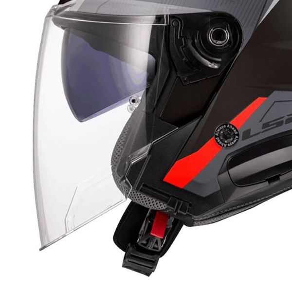 LS2 Verso II Air Negro Rojo OF618