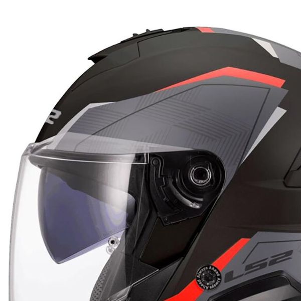 LS2 Verso II Air Negro Rojo OF618