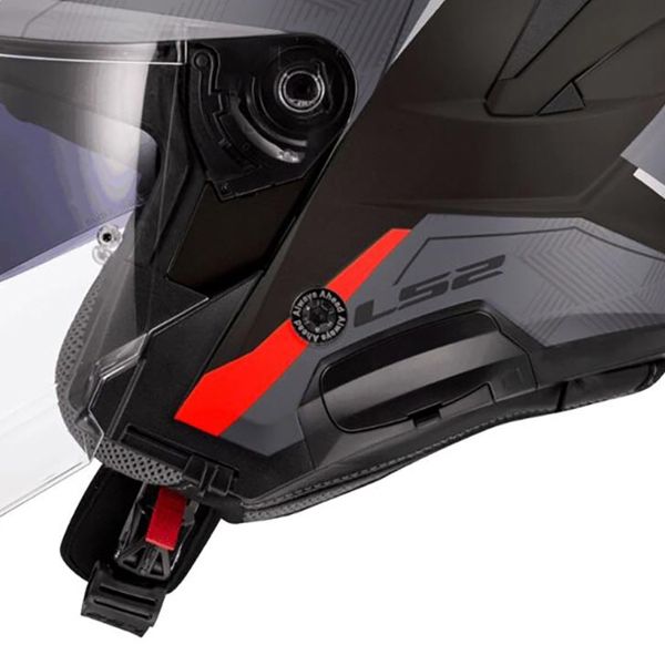 LS2 Verso II Air Negro Rojo OF618