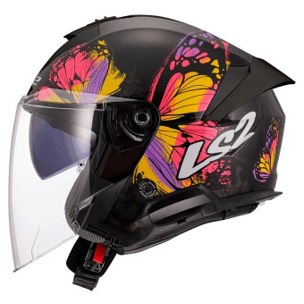 jet LS2 Verso II Wingz Negro Amarillo OF618