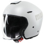 Casque jet Momo Design Aero Mate Perlado Blanco Gris