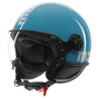 Casque jet Momo Design FGTR Classic Candy Lake Azul Blanco