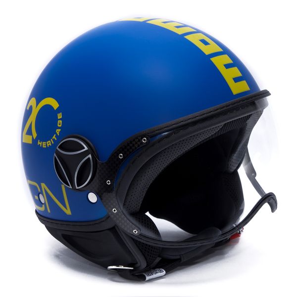 jet Momo Design FGTR Classic Heritage Blue Alpine Matt Yellow