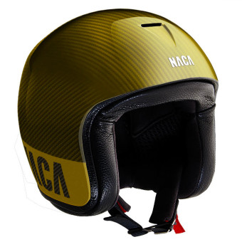 Casque jet Naca Riviera Yellow Carbon Casque jet Naca Riviera Yellow Carbon