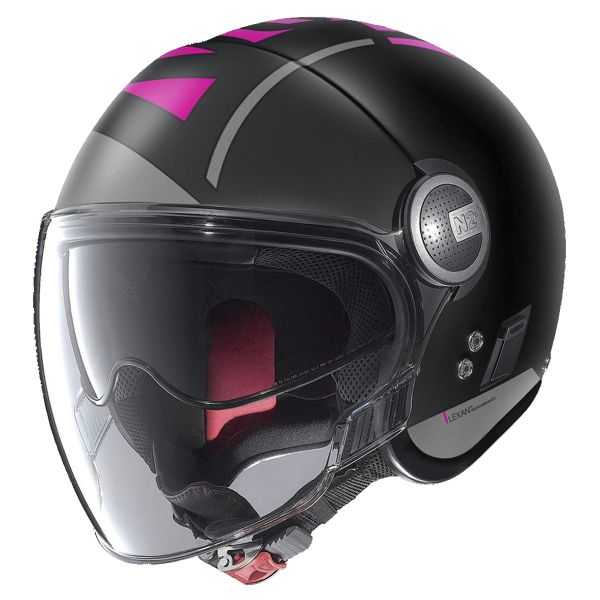 jet Nolan N21 Visor Avant-Garde Flat Black Fushia 75