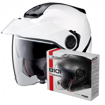jet Nolan N40 5 Classic N-Com White 5 + Kit Bluetooth B101R