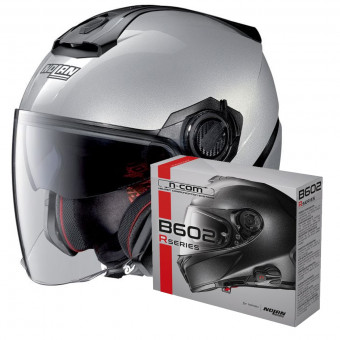 jet Nolan N40 5 Special N-Com Salt Silver 11 + Kit Bluetooth B602R