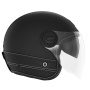 Casque jet NOX Heritage Matt Black Leather Black