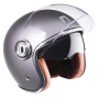 Casque jet NOX Heritage Matt Titanium