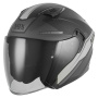 Casque jet NOX N130 Ekto Mat Black Silver