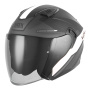 Casque jet NOX N130 Ekto Mat Black White