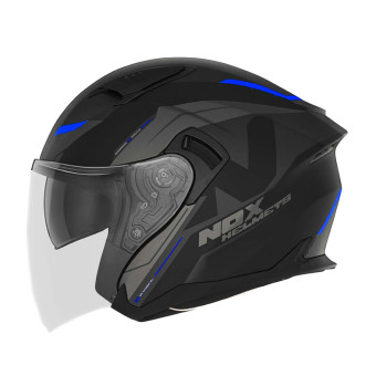 NOX N130 Klint Matt Black Blue + Kit Bluetooth Lokui K10