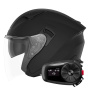 Casque jet NOX N130 Matt Black + Kit Bluetooth 5S Solo
