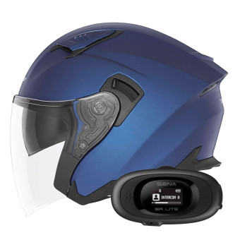 jet NOX N130 Matt Blue + Kit bluetooth 5R Lite Solo