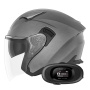 Casque jet NOX N130 Matt Titanium + Kit bluetooth 5R Lite Solo