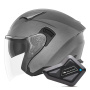 Casque jet NOX N130 Matt Titanium + Kit Bluetooth BT Mini