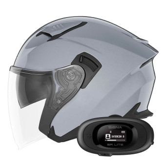 jet NOX N130 Nardo Grey + Kit bluetooth 5R Lite Solo