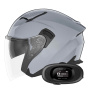 Casque jet NOX N130 Nardo Grey + Kit bluetooth 5R Lite Solo