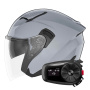 Casque jet NOX N130 Nardo Grey + Kit Bluetooth 5S Solo