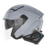 Casque jet NOX N130 Nardo Grey + Kit Bluetooth BT Mini