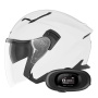 Casque jet NOX N130 Pearl White + Kit bluetooth 5R Lite Solo