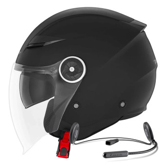 jet NOX N181 Matt Black + Kit Bluetooth Lokui K10