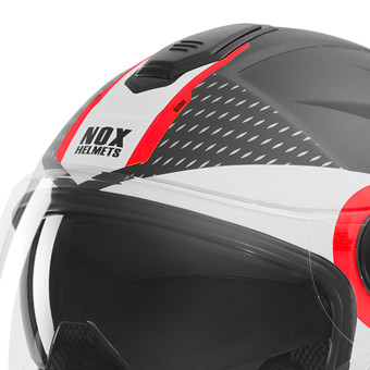 NOX N182 Round Mat Black Red